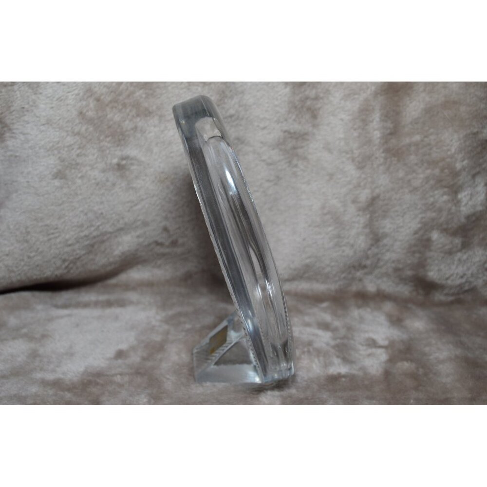 Mikasa Japan Clear Glass Heavy Oval Picture Frame Ribbed Polished Portraits - Picture 2 of 8